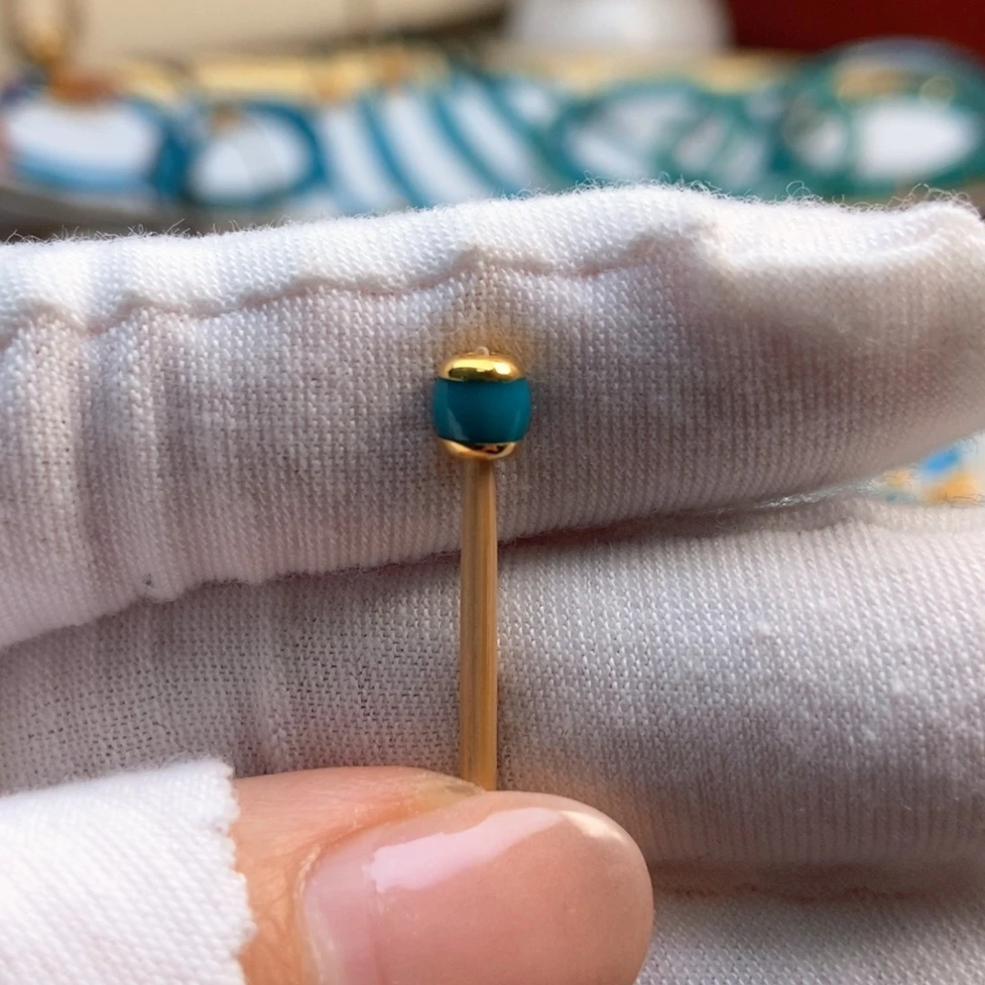 绿松石18K金镶嵌绿松石配饰