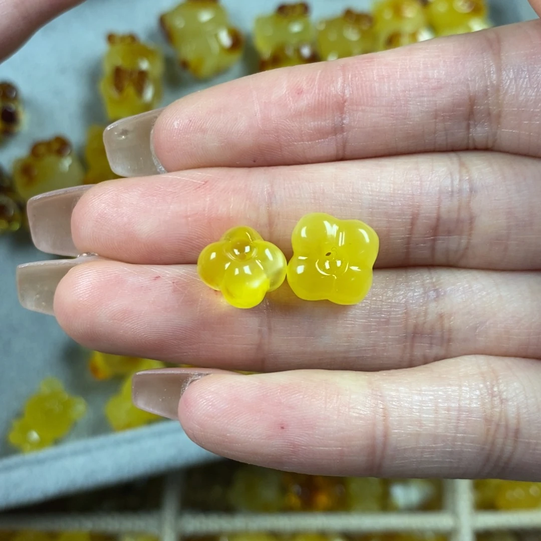 琥珀裸石未镶嵌梦*子桂花2