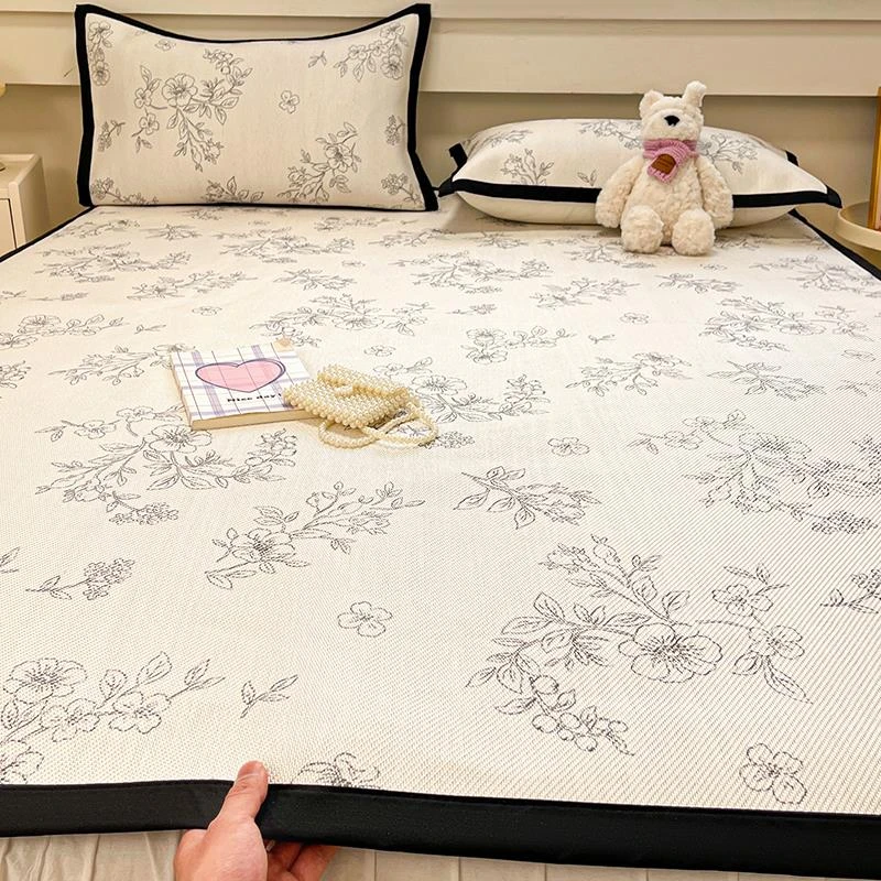 夏季冰藤席凉席冰丝席可机洗2025新款a类母婴级床笠款空调软席子