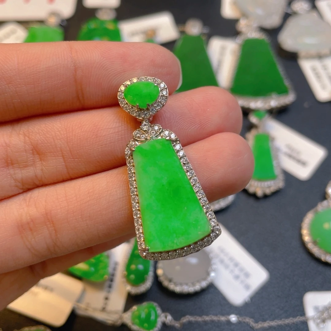 翡翠银S925镶嵌颈饰