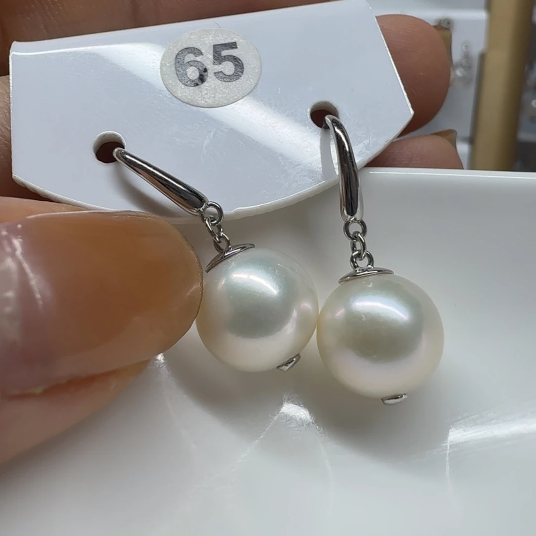 淡水珍珠银S925镶嵌耳饰珍珠