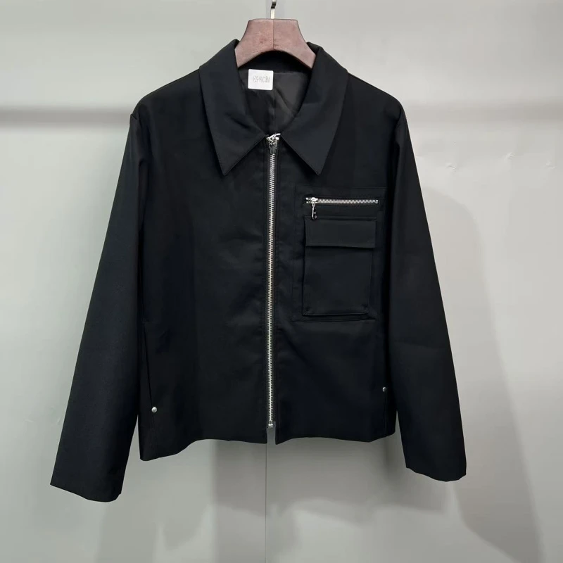 I-29 UN 25潮牌男士春秋季黑色百搭工装拉链夹克外套   YKK01