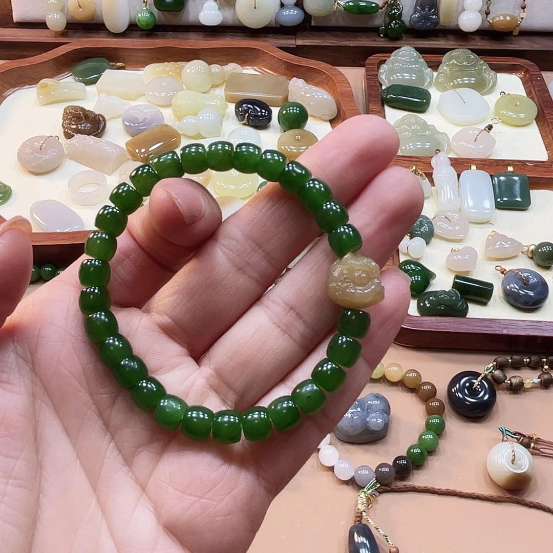 和田玉未镶嵌手链