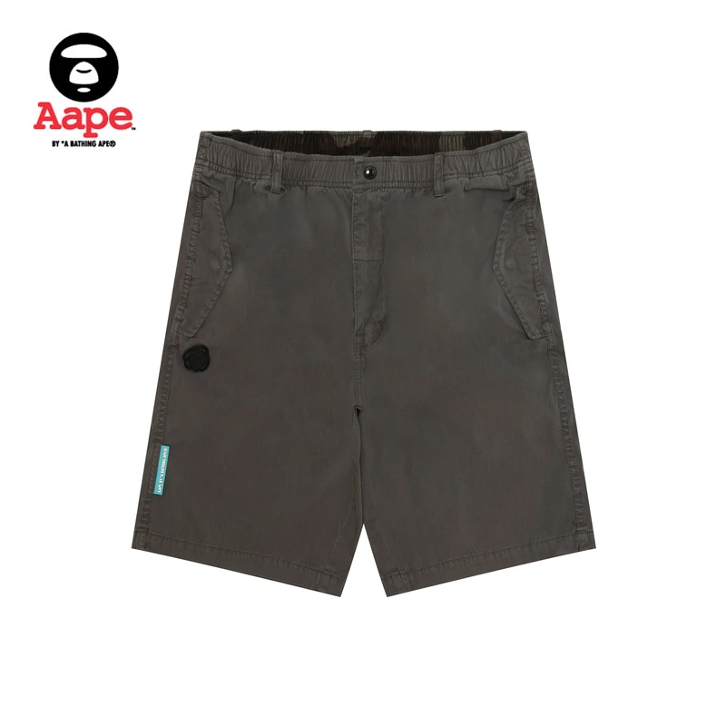 Aape旗舰店男装25春夏猿人徽章字母刺绣工装休闲短裤C672XXO