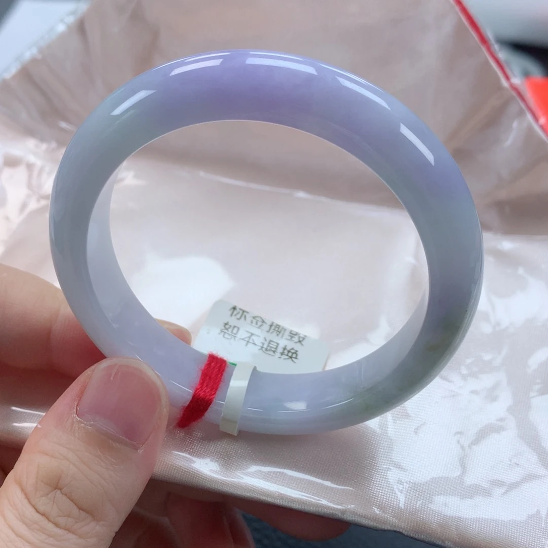 未镶嵌手镯翡翠缅甸天然翡翠手镯53圈口