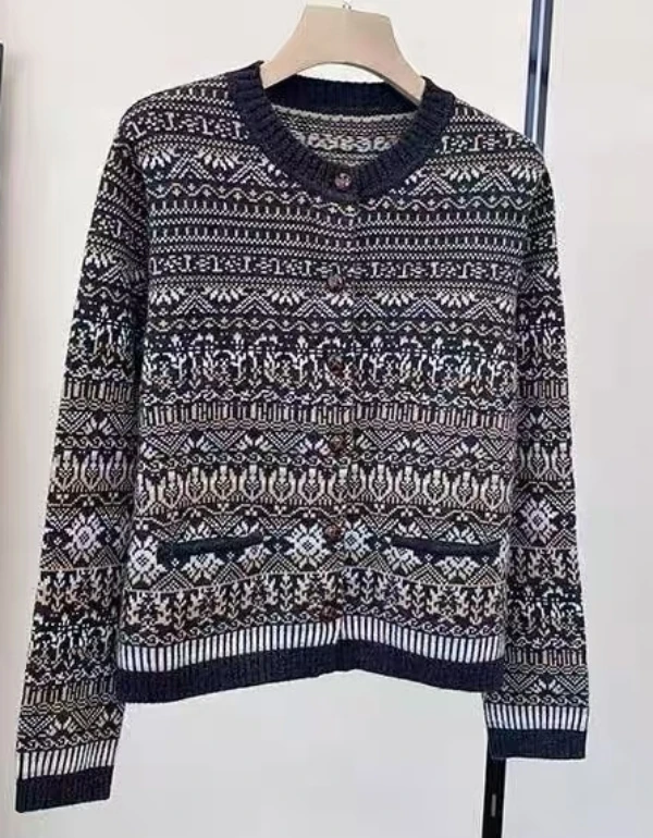 LP秋季新款4色夹花开衫
