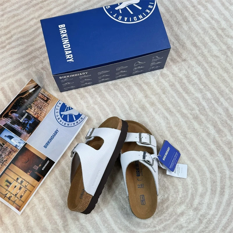 【断码全新清】拖鞋厚4.5cm二字拖鞋勃肯鞋真皮清库存勃肯拖鞋透气
