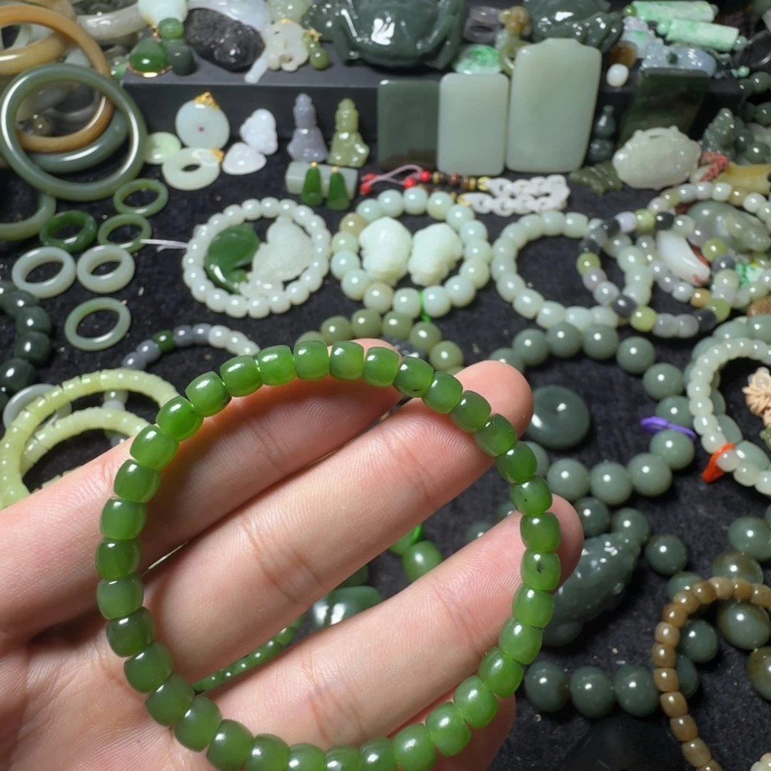 和田玉（碧玉）未镶嵌手串