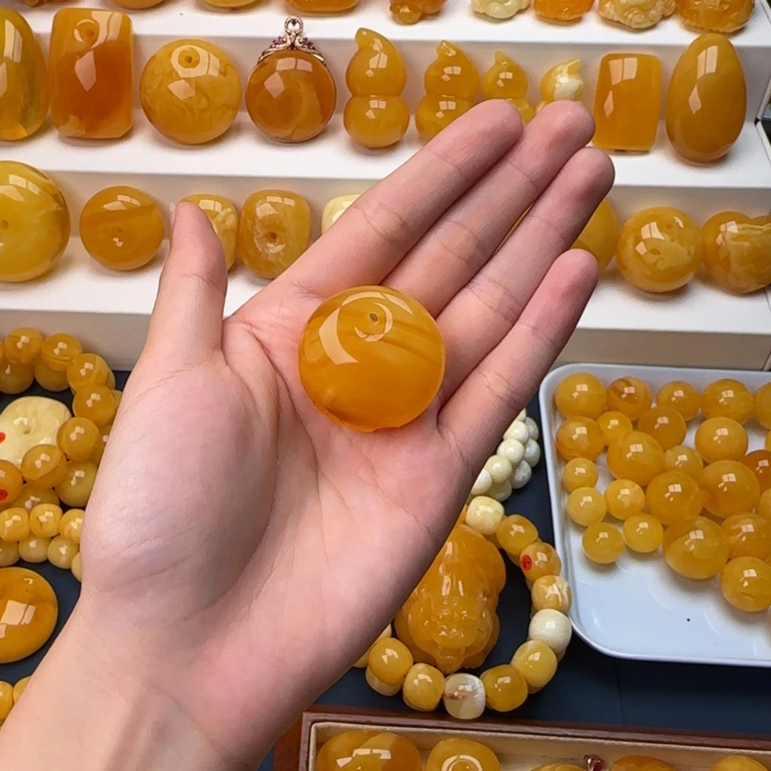 琥珀未镶嵌颈饰公主扣