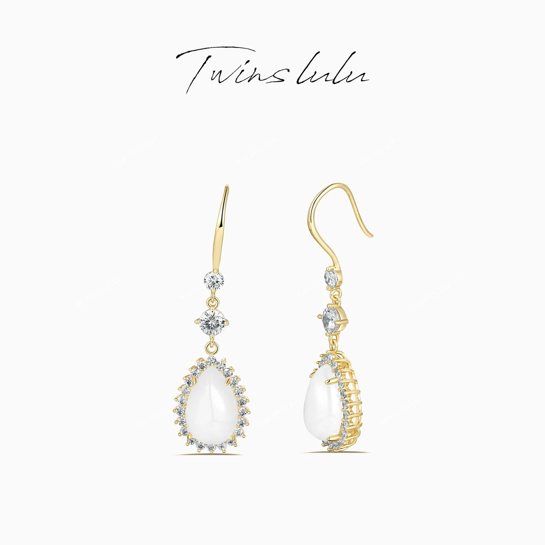 TWINS LULU 镀K金 新中式国风潮流气质水滴耳环新年款TSL1236