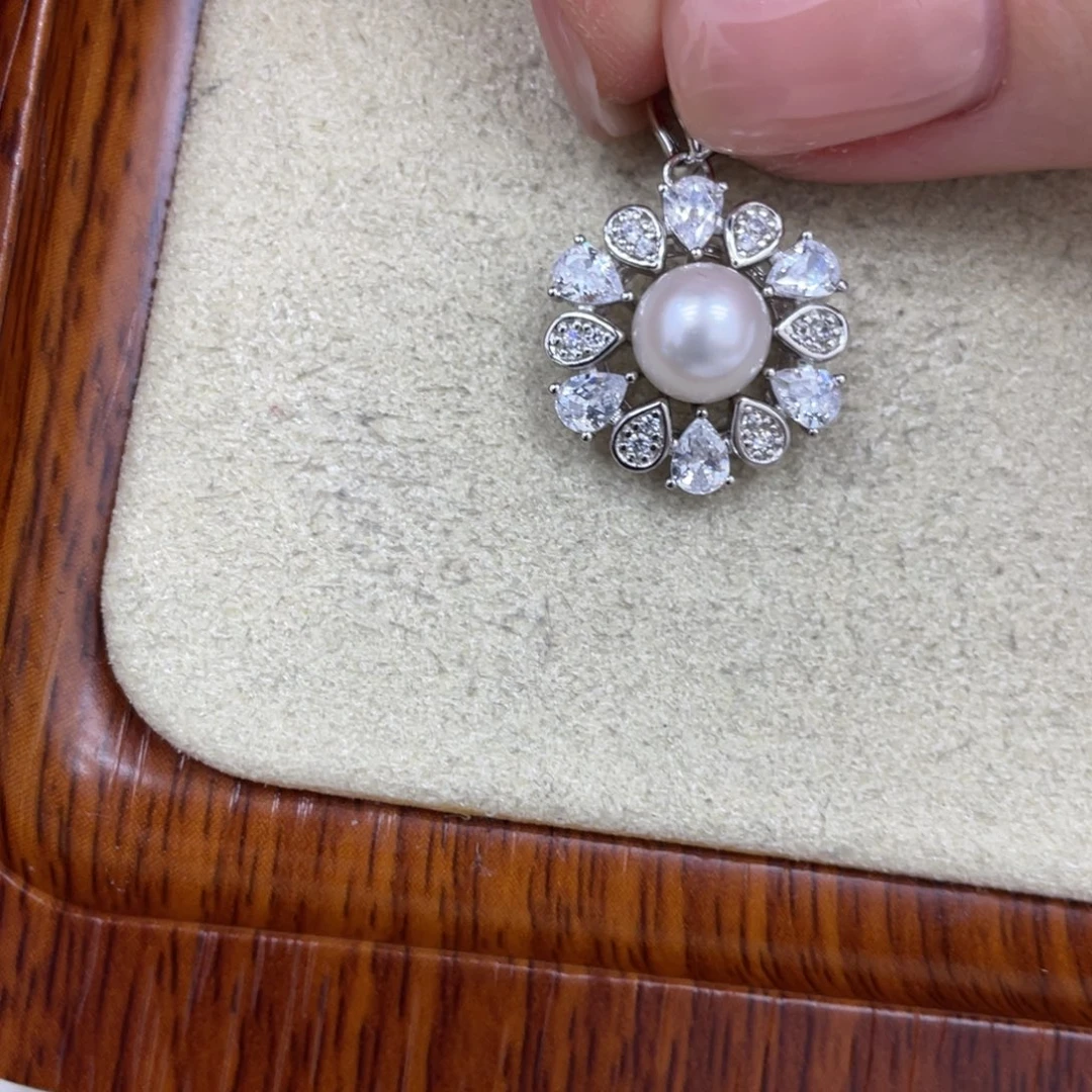 银S925镶嵌海水珍珠颈饰