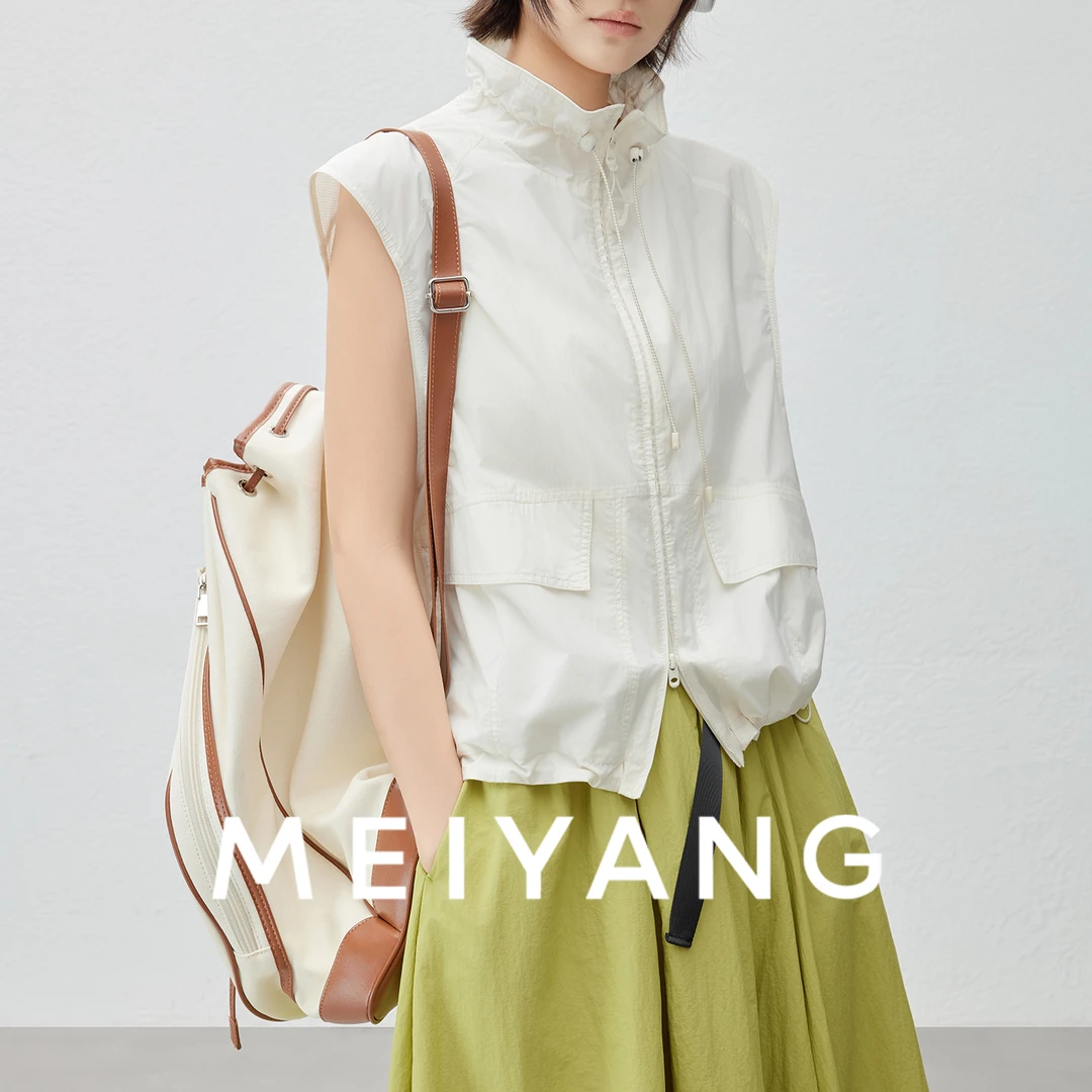美洋MEIYANG 逆光马甲【商场同款】三醋酸舒柔特凉感无袖上衣运动