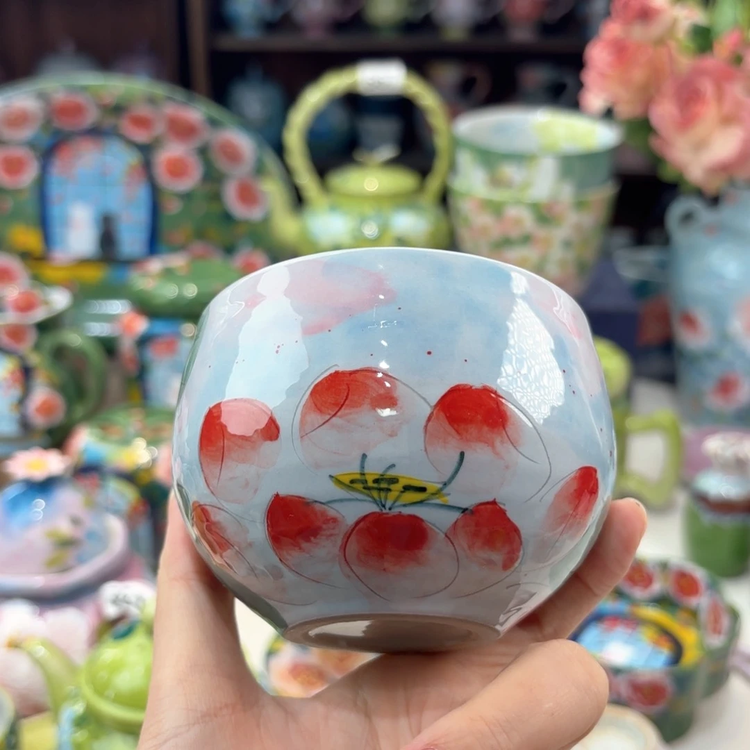 景德镇手绘高温釉下彩陶瓷茶具