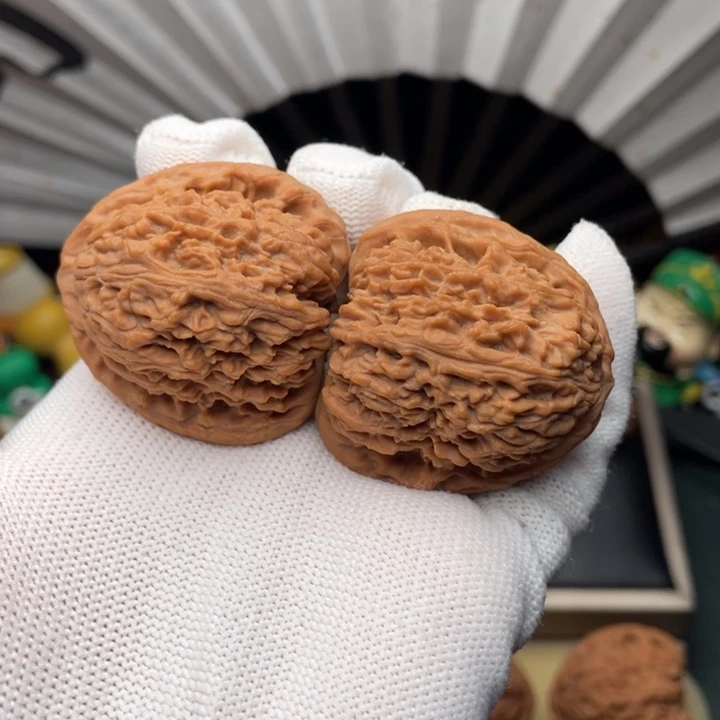 吊坠文玩核桃40尺全家福拉丝满肉正桩高炮