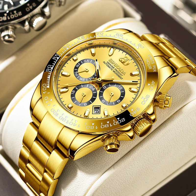 宾卡达（binkada）潮流气质男士全自动机械腕表迪通拿系列-6638