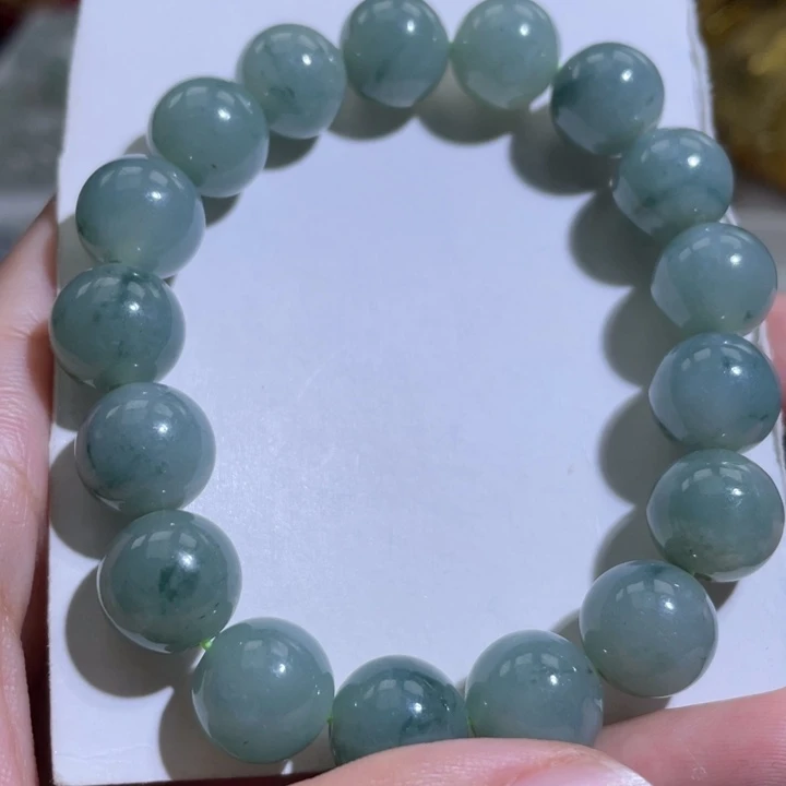 陈***话翡翠未镶嵌手链天然翡翠a货