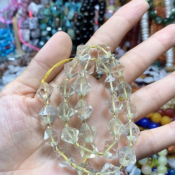 未镶嵌玛瑙/玉髓珠宝半成品天然柠檬晶卡10mm
