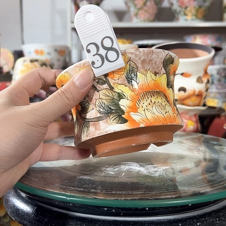 景德镇市手绘花盆 幸运花盆