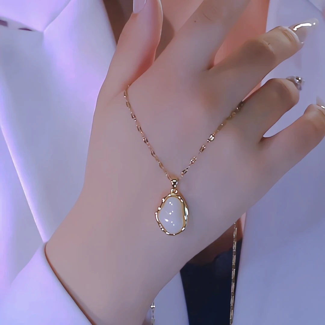 钛钢项链 2025新款小众百搭巴洛克项链女气质轻奢时尚百搭饰品