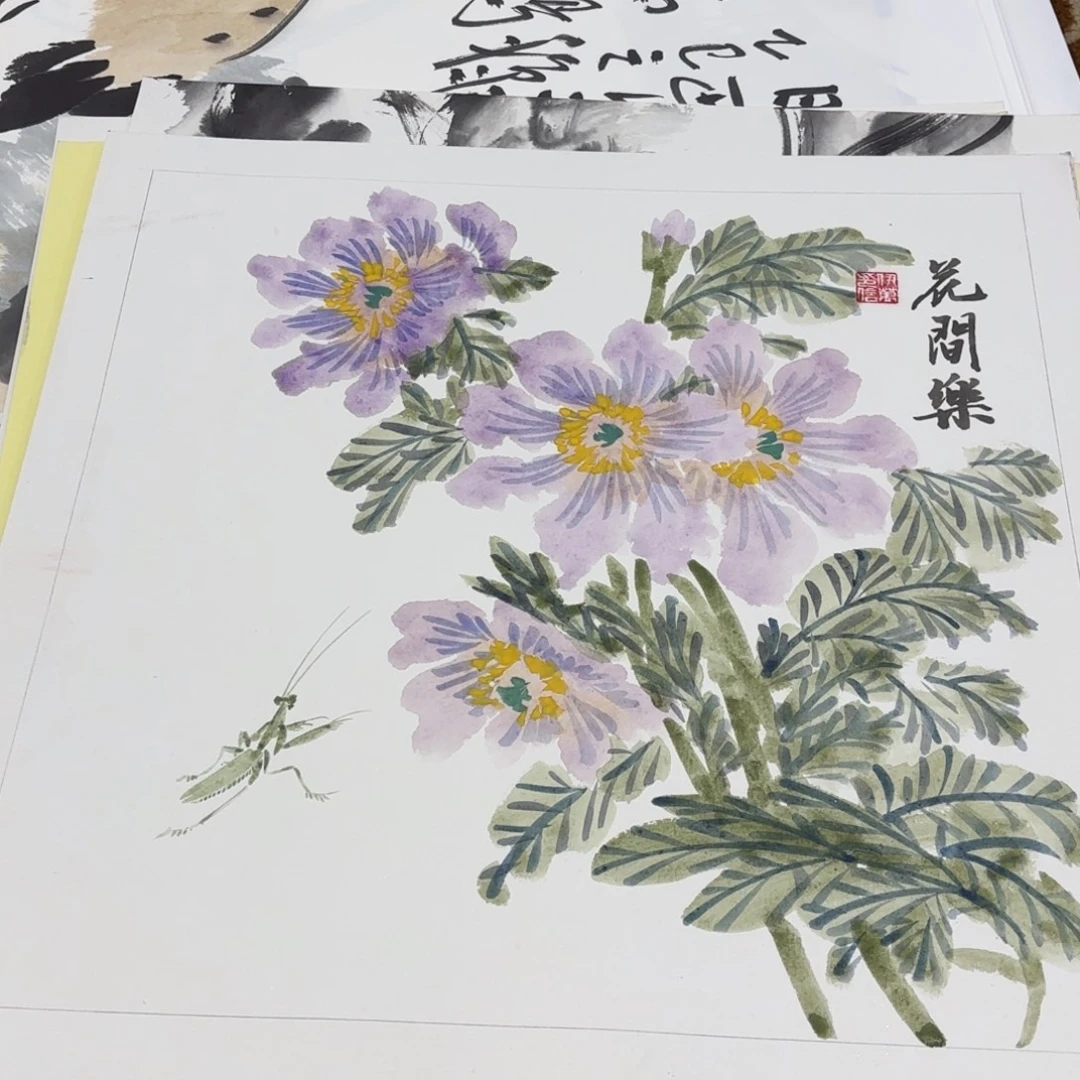 国画50-50卡纸作品艺