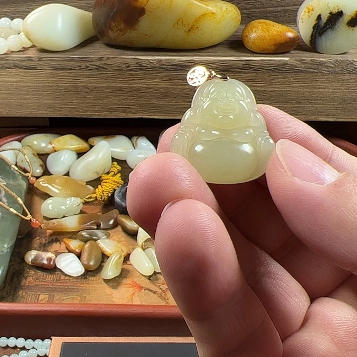 和田玉（糖玉）未镶嵌车挂