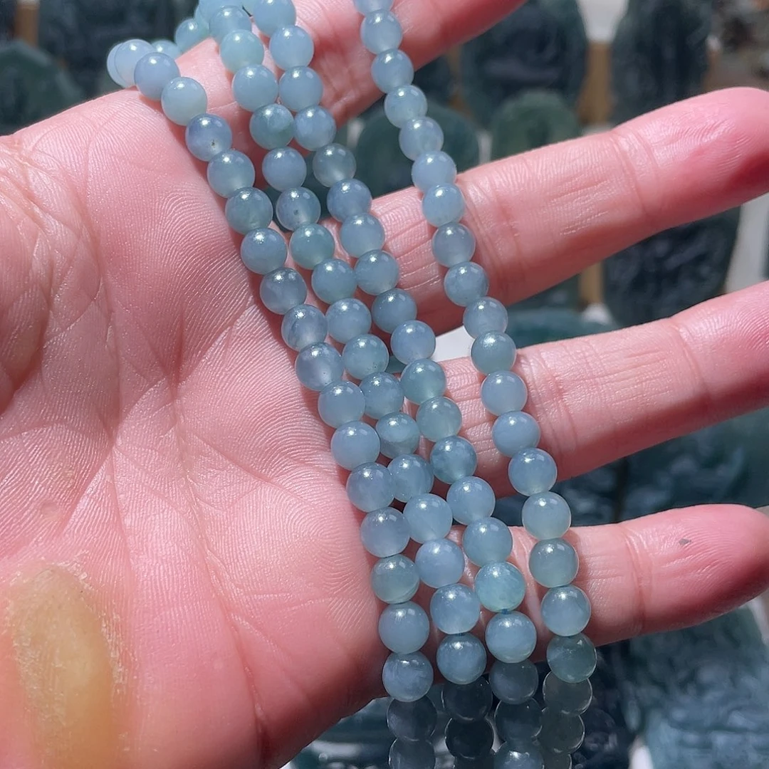 定制翡翠未镶嵌珠链