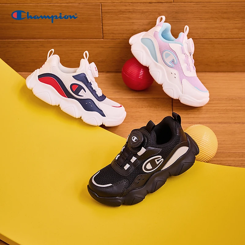 Champion冠军秋潮牌侧边logo旋纽扣老爹鞋FWC07D