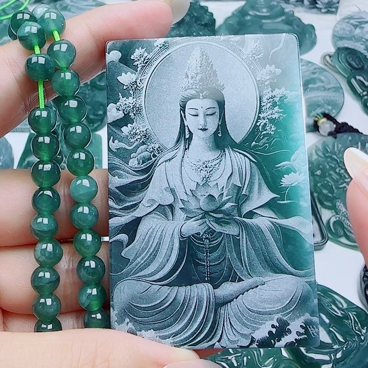 翡翠未镶嵌颈饰多样性发货天然A货翡翠