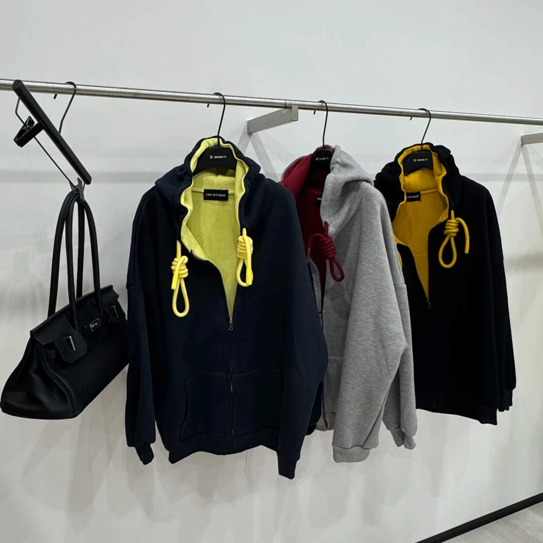 吴大大-美式复古连帽外套女秋冬2025新款宽松流行卫衣开衫上衣