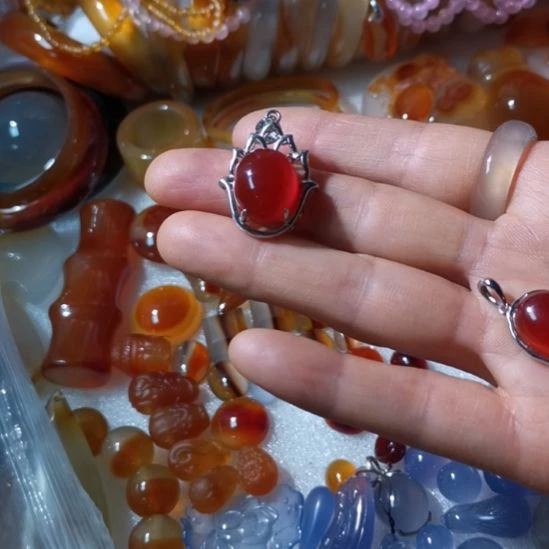 想***子玛瑙/玉髓未镶嵌简单