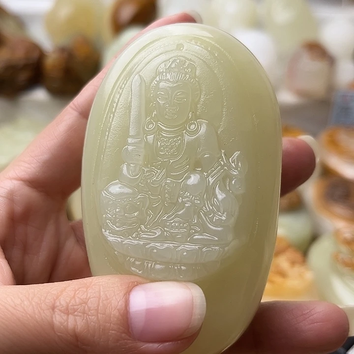 石材古青石不退换文殊