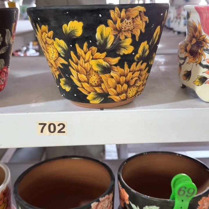 木***嘻紫砂花盆景德镇陶瓷