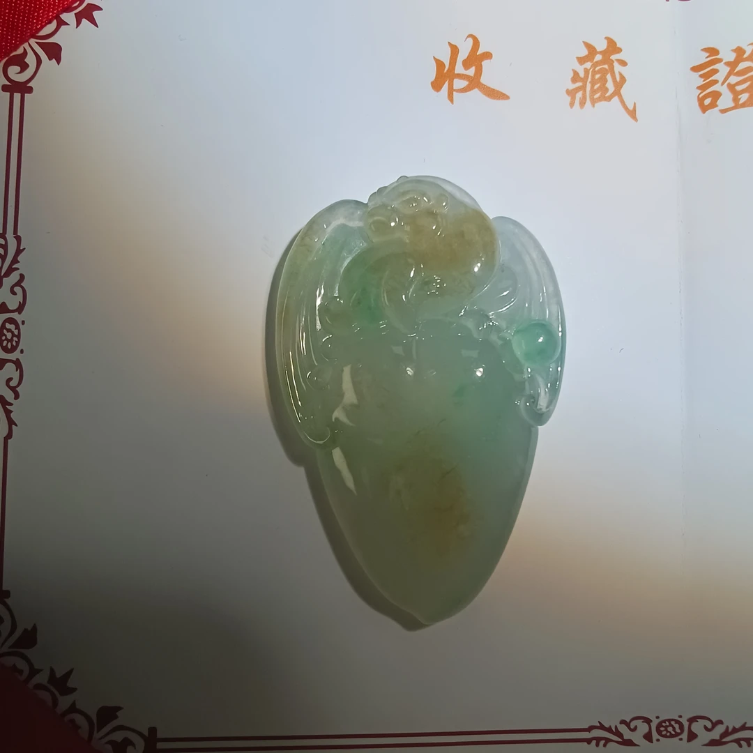 翡翠福在眼前：小三彩淡色冰胶轻奢百搭简约精致雕刻气质素款可爱
