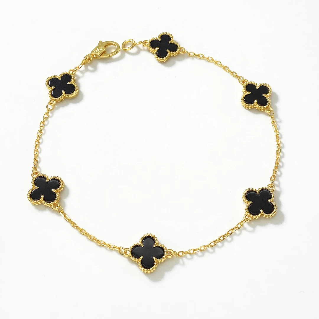 名式 铜合金手链 迷你6花四叶草简约轻奢气质百搭FL043