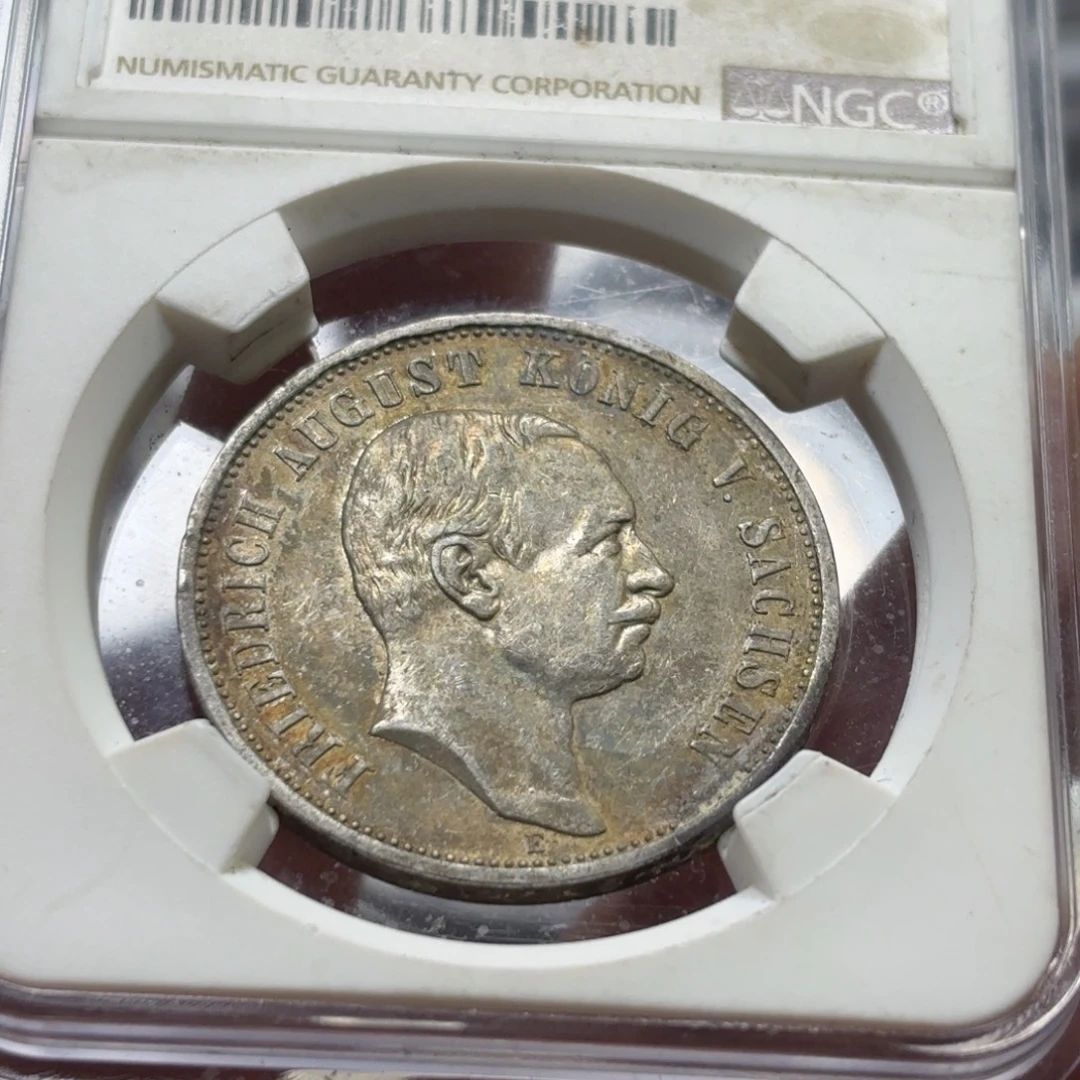 银Ag900德国萨克斯3马克银币