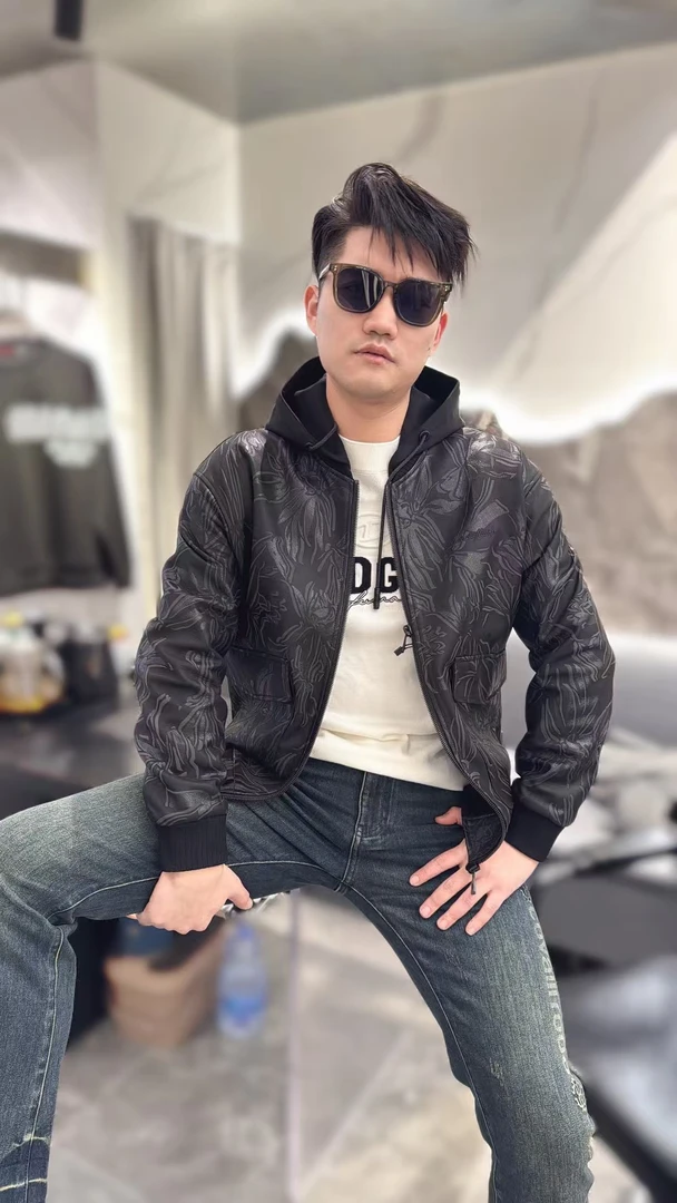 丰华柳树皮衣夹克帽子可拆脱