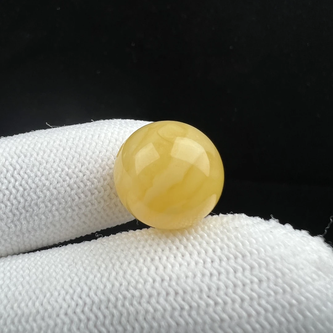 A1501 天然原矿俄料蜜蜡 单珠 14.2mm支持复检
