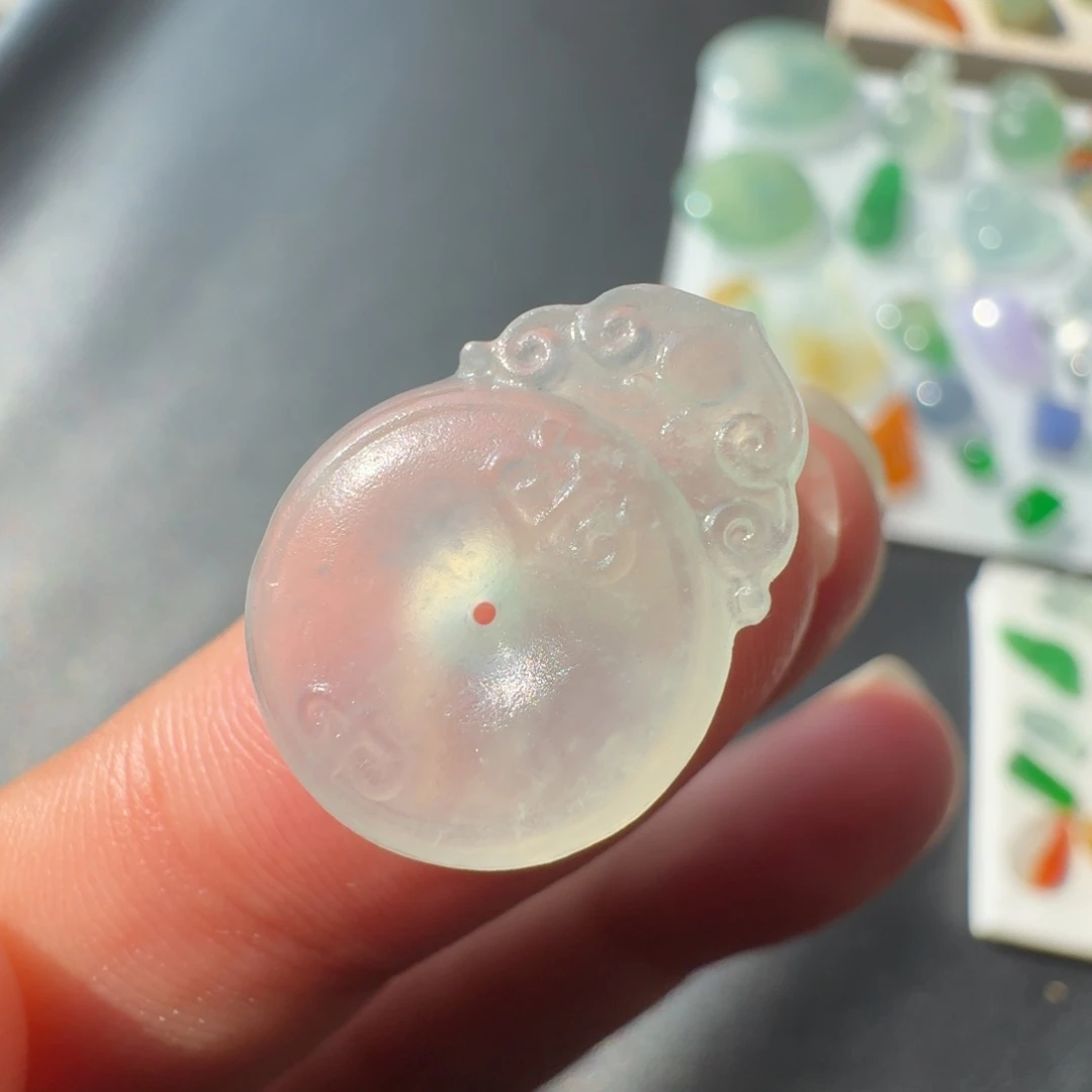 定制翡翠未镶嵌正冰起光如意平安扣