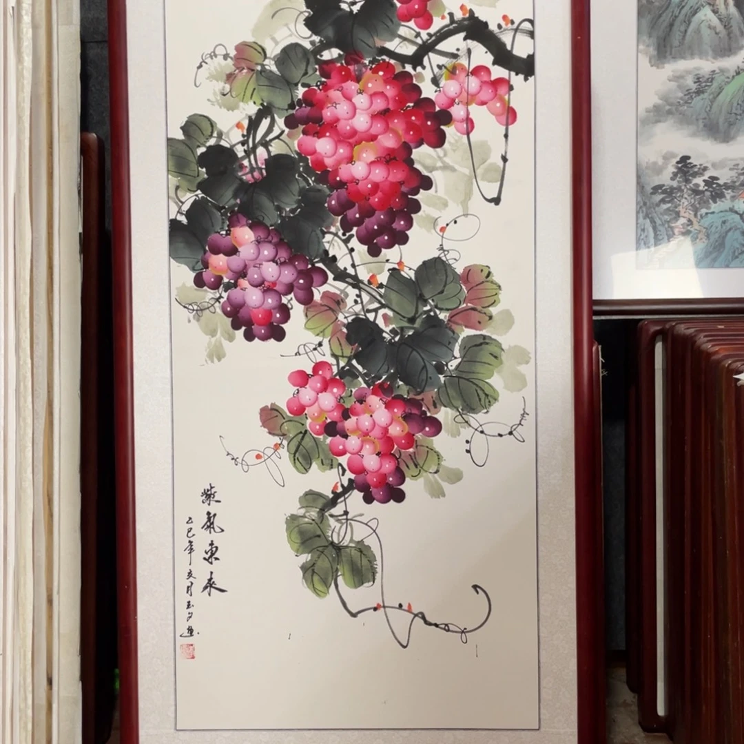 国画带框尺寸63*123厘米