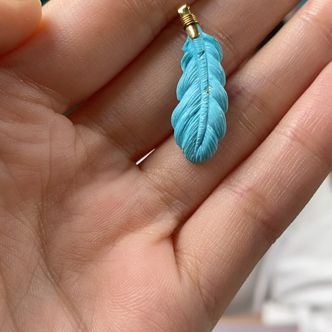 绿松石18K金镶嵌珠宝奇石