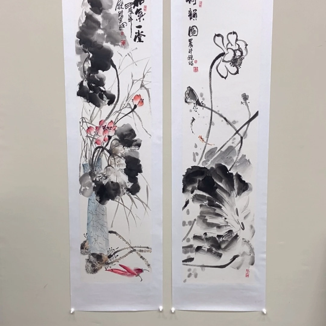 国画王镜皓四尺对开精品佳作单幅