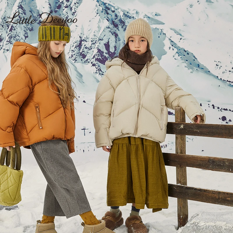 小叮尤尤女童轻羽绒服2025冬季新款防风保暖中大童面包服冬装外套