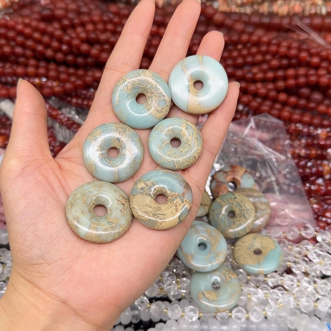 玛瑙/玉髓合金珠宝半成品寿山石扣子25mm一颗