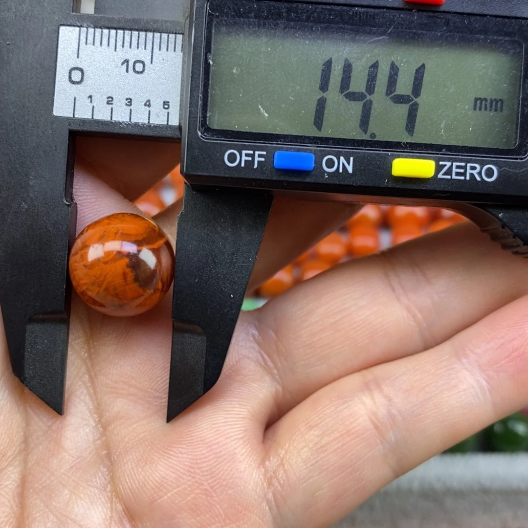 南红玛瑙未镶嵌单珠14mm