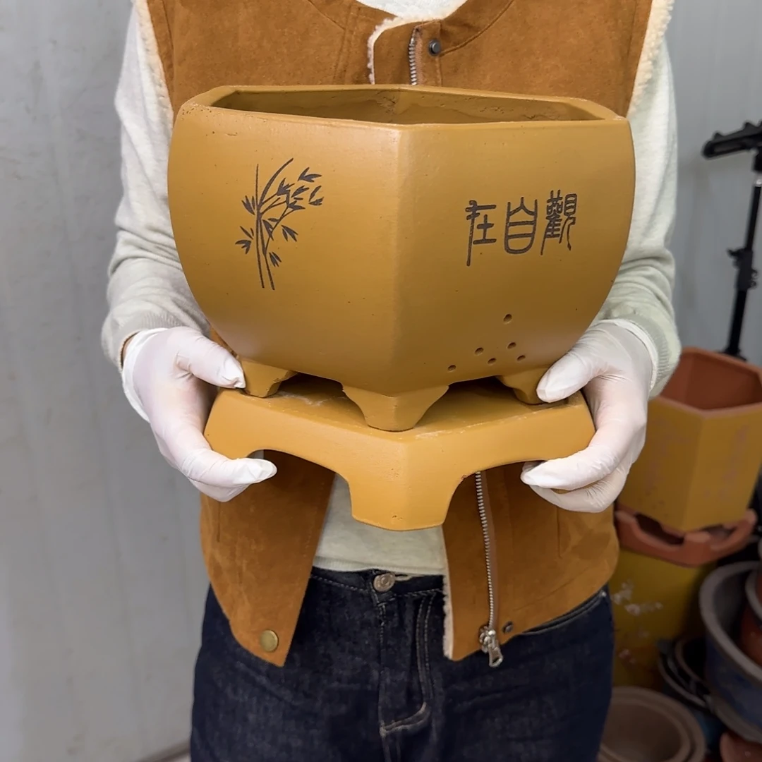 紫砂花盆紫砂口径25