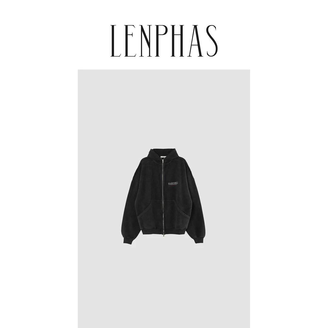 【LENPHAS】绒面磨破卫衣外套