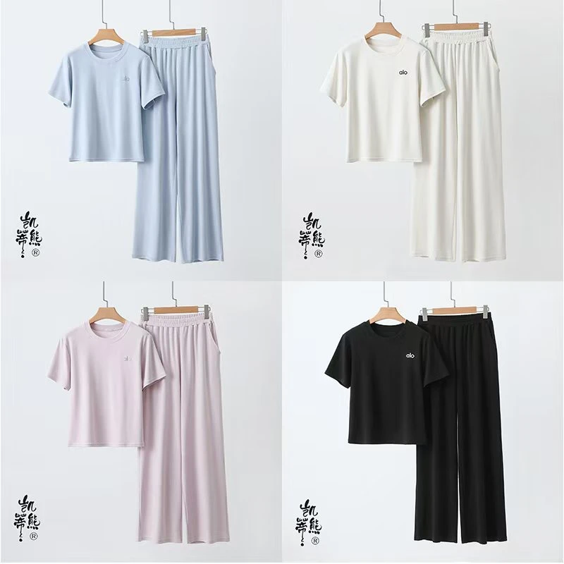 辣妹风时尚套装南法假日风女装外穿套装短袖休闲薄款凉感垂感