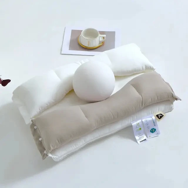 2025新款双向护颈牵引枕枕头枕芯柔软高弹软枕