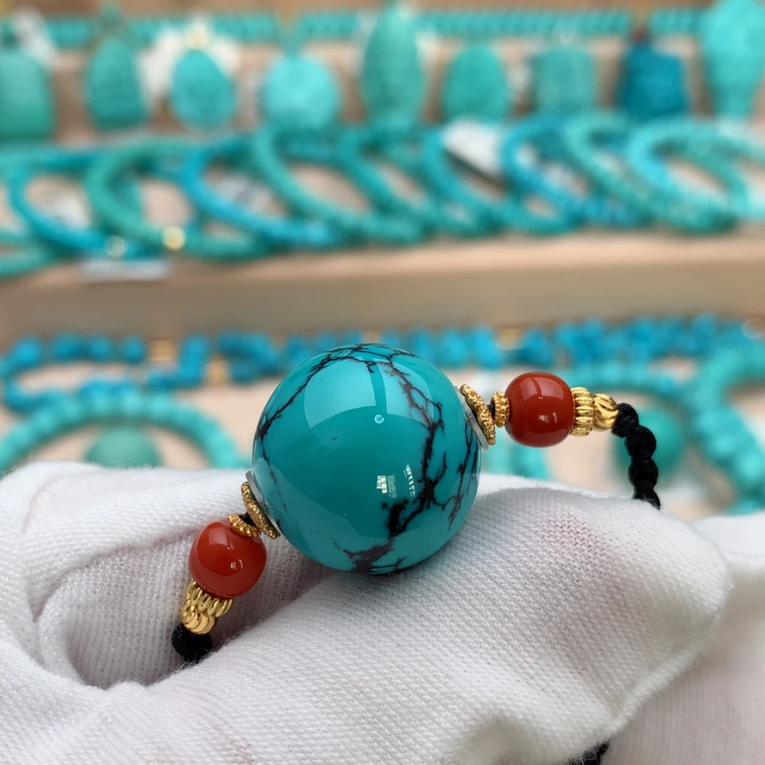 绿松石未镶嵌珠宝奇石18.5mm