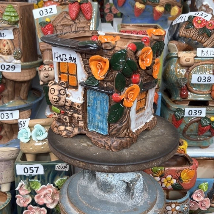 紫砂花盆粗陶材质多肉花盆